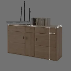 Wohnen Sideboards<Esszimmer Anrichte Vernella aus Eiche