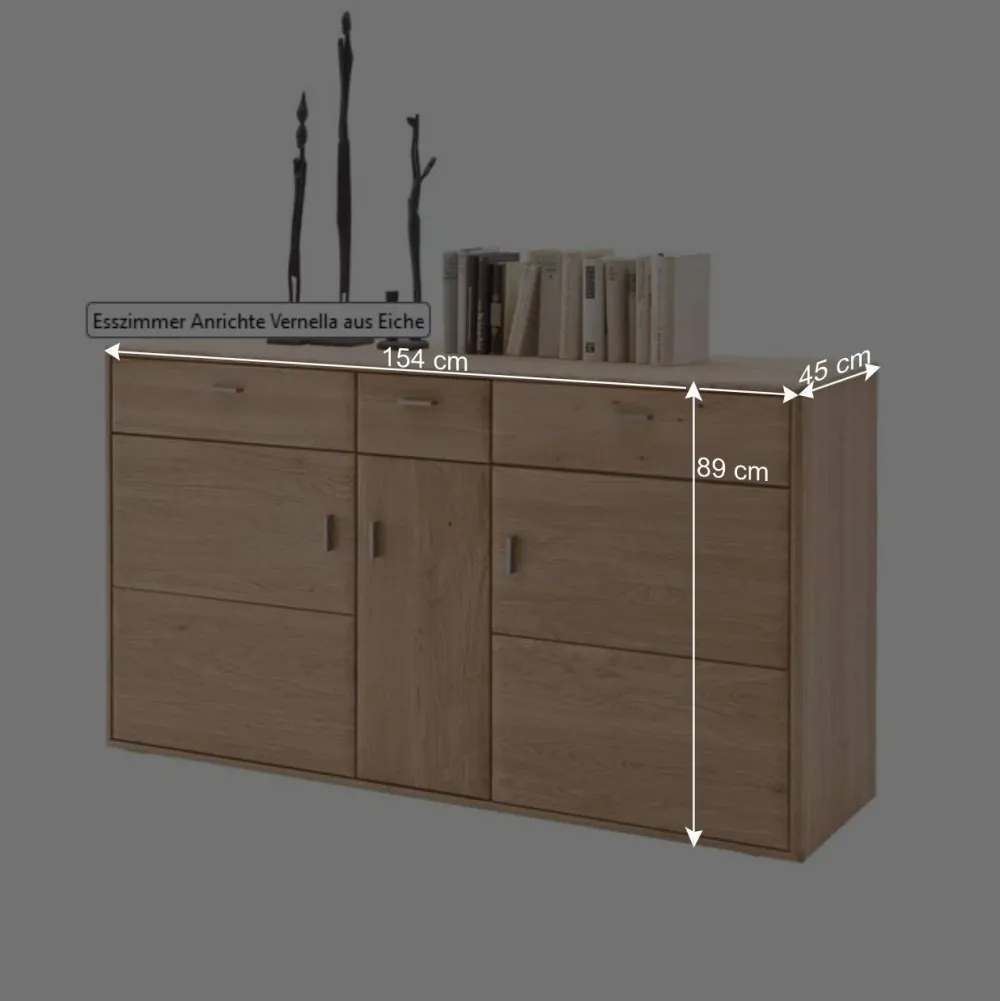 Wohnen Sideboards<Esszimmer Anrichte Vernella aus Eiche