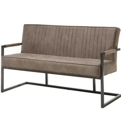 Wohnen Sitzbank<Esszimmer Bank in Taupe Microfaser - Runian