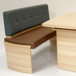 Wohnen Sitzgruppe<Esszimmer Bankgruppe Vanillin in Esche Dekor (vierteilig)