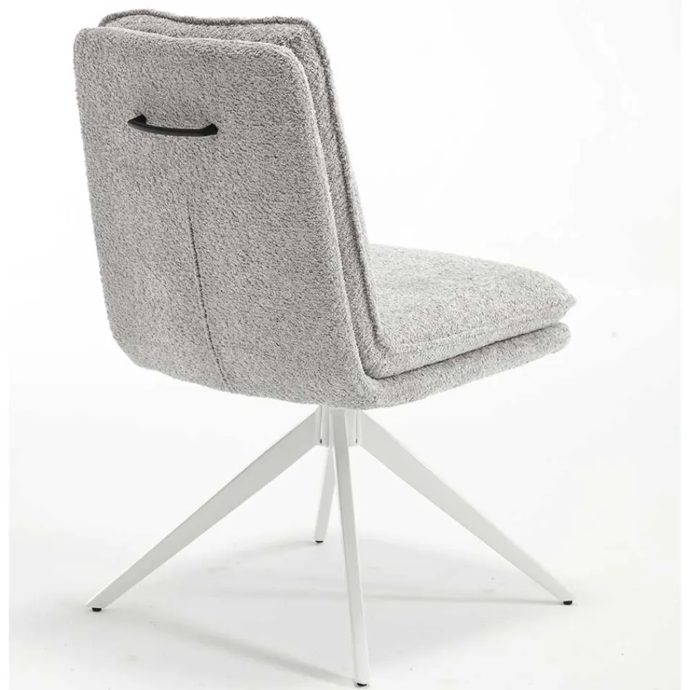 Wohnen Stühle<Esszimmer Drehstühle in Grau Boucle - Topra (2er Set)