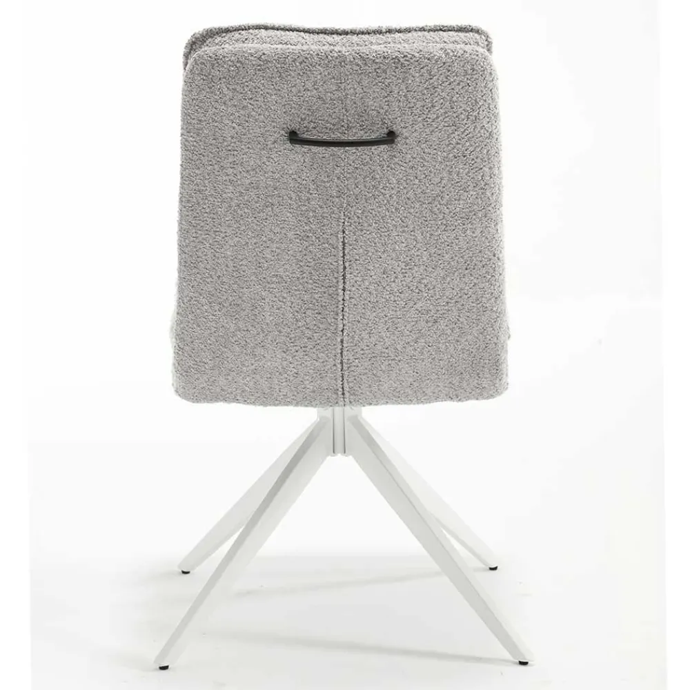Wohnen Stühle<Esszimmer Drehstühle in Grau Boucle - Topra (2er Set)
