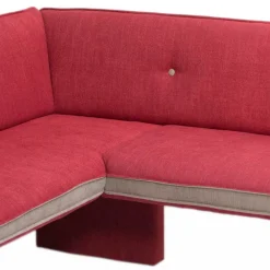 Wohnen Sitzbank<Esszimmer Eckbank in Rot mit Beige - Laudion