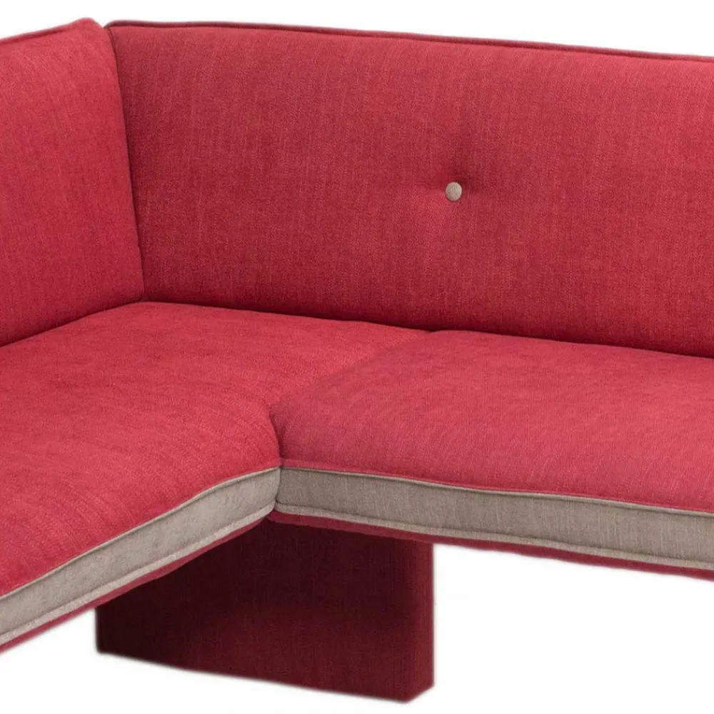 Wohnen Sitzbank<Esszimmer Eckbank in Rot mit Beige - Laudion