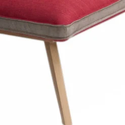 Wohnen Sitzbank<Esszimmer Eckbank in Rot mit Beige - Laudion