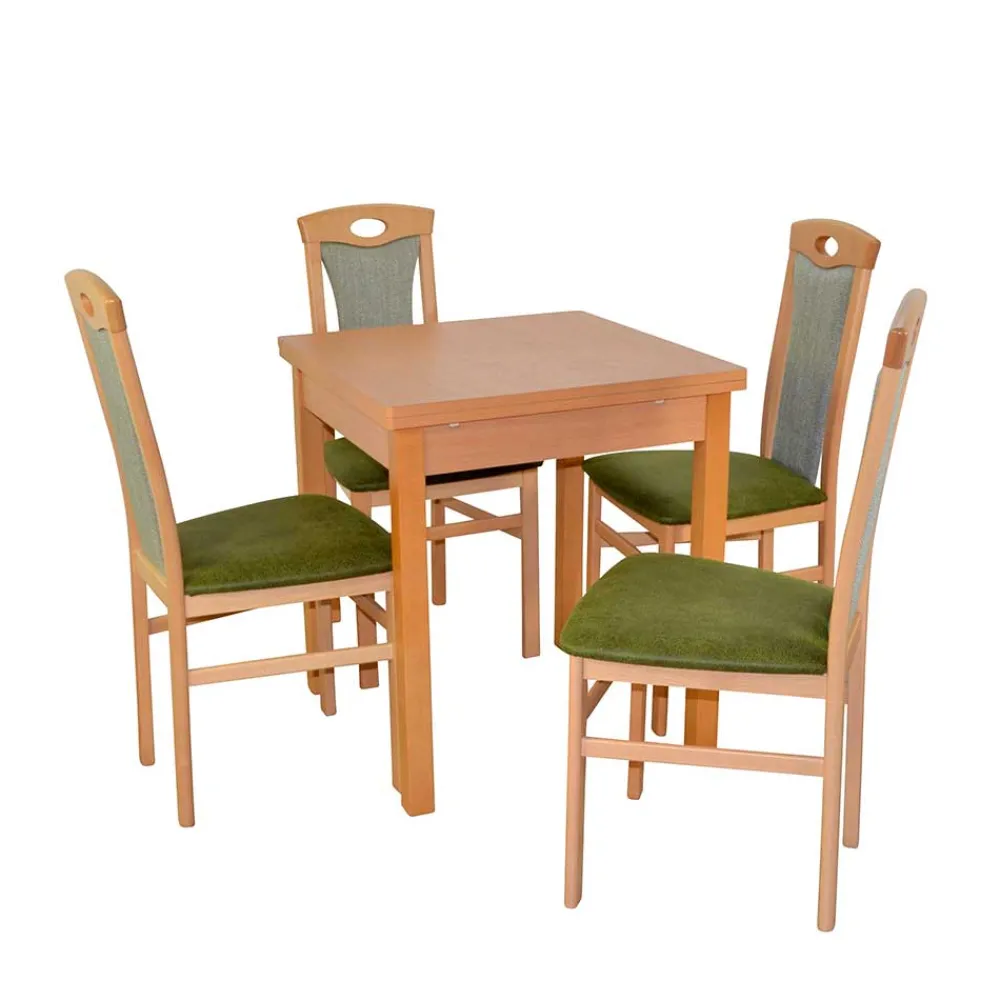 Wohnen Sitzgruppe<Esszimmer Essgruppe in Buche - Captino (fünfteilig)