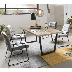 Wohnen Sitzgruppe<Esszimmer Esstisch & Armlehner Stühle - Siza (fünfteilig)