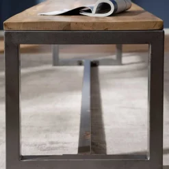 Wohnen Sitzbank<Esszimmer Esstisch Bank mit Holzsitz aus Mango - Ligurcia