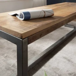 Wohnen Sitzbank<Esszimmer Esstisch Bank mit Holzsitz aus Mango - Ligurcia