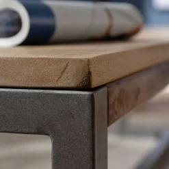 Wohnen Sitzbank<Esszimmer Esstisch Bank mit Holzsitz aus Mango - Ligurcia