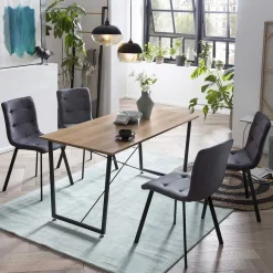 Wohnen Sitzgruppe<Esszimmer Esstischgruppe 140x70 cm - Ulividus (fünfteilig)