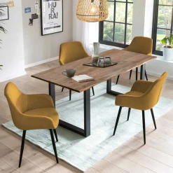 Wohnen Tische<Esszimmer Gruppe in modernem Design - Tegal (fünfteilig)