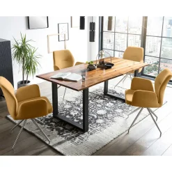 Wohnen Sitzgruppe<Esszimmer Gruppe in modernem Design - Waronka (fünfteilig)