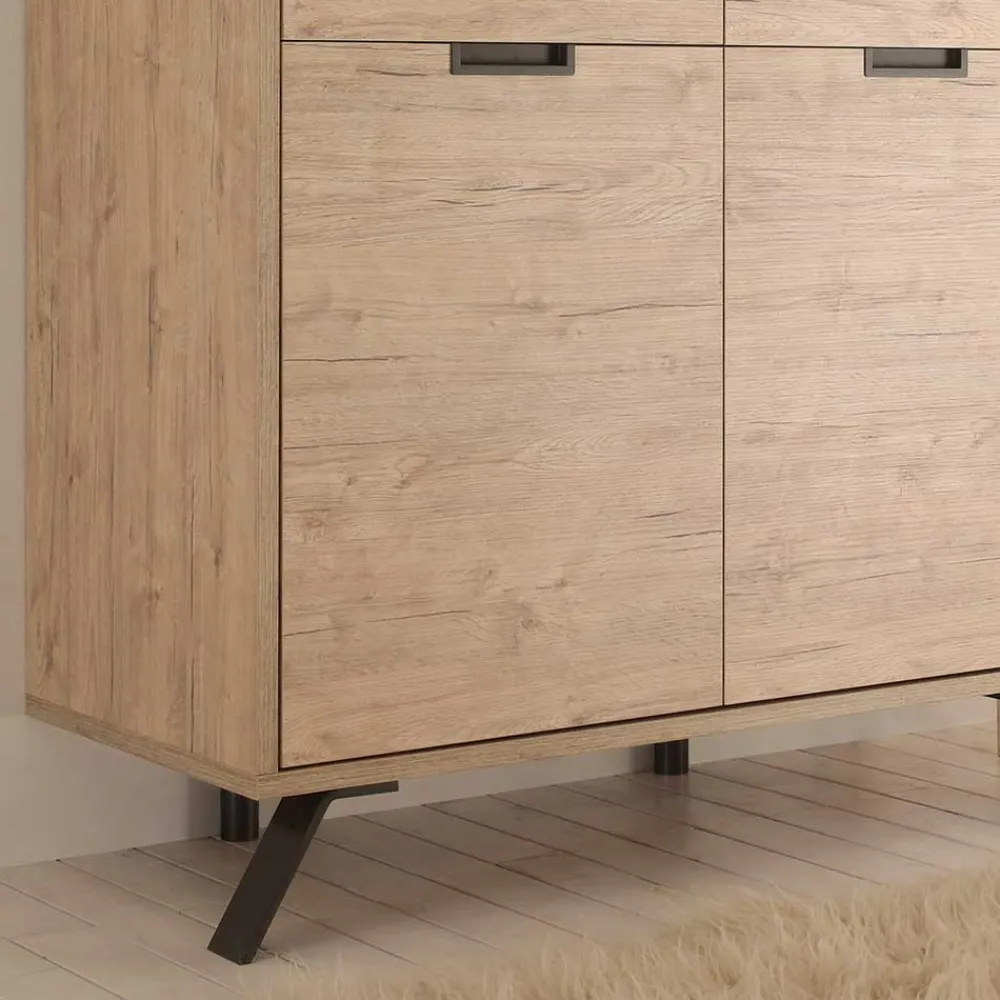 Wohnen Highboards<Esszimmer Highboard Rodonda im Retro Style