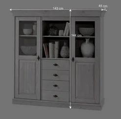 Wohnen Highboards<Esszimmer Highboard Sibiuta im Landhausstil