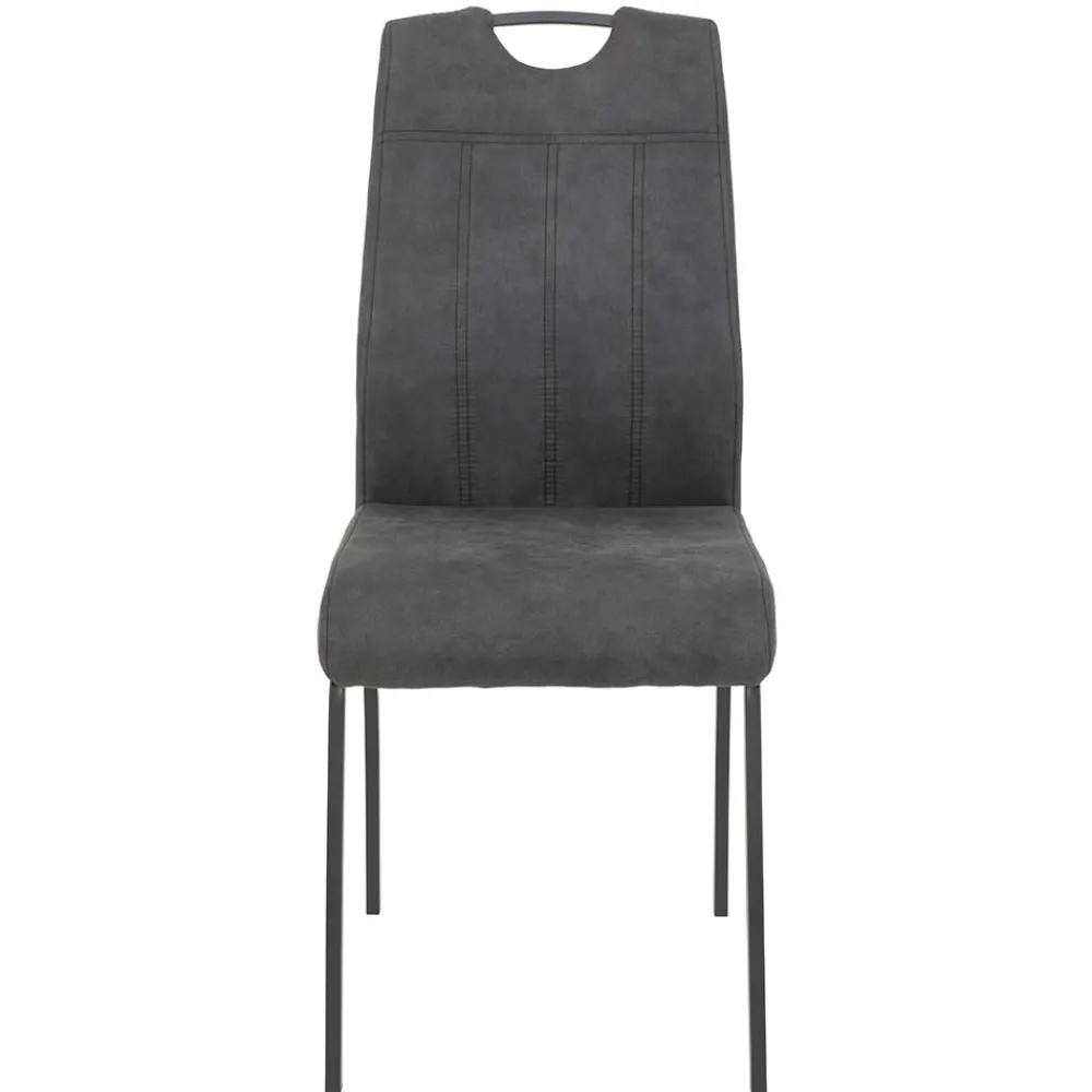 Wohnen Stühle<Esszimmer Hochlehner in Anthrazit - Luisanes (Set)