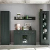 Wohnen Wohnwände<Esszimmer Möbel Set in Dunkelgrün - Niestov (vierteilig)