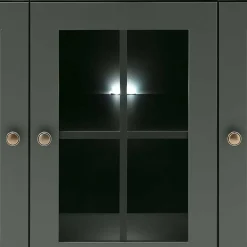 Wohnen Wohnwände<Esszimmer Möbel Set in Dunkelgrün - Niestov (vierteilig)