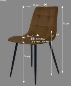 Wohnen Sitzgruppe<Esszimmer Möbel Set mit Tisch - Anjal (siebenteilig)