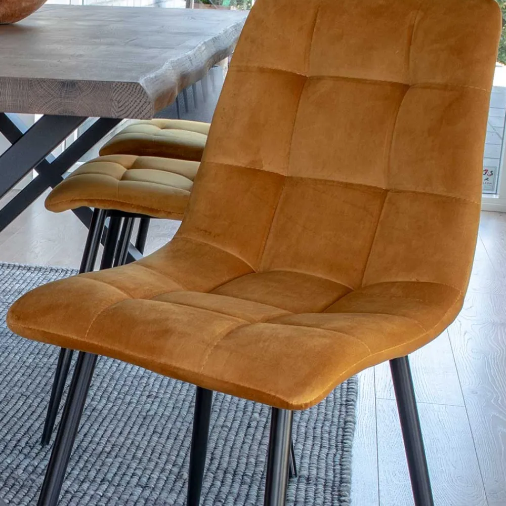 Wohnen Sitzgruppe<Esszimmer Möbel Set mit Tisch - Anjal (siebenteilig)