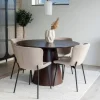 Wohnen Tische<Esszimmer Möbelset mit rundem Tisch - Crystono (fünfteilig)