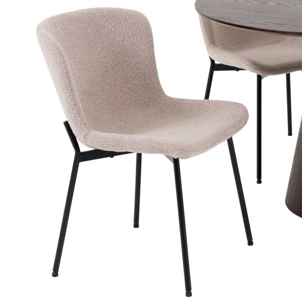 Wohnen Tische<Esszimmer Möbelset mit rundem Tisch - Crystono (fünfteilig)