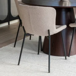Wohnen Tische<Esszimmer Möbelset mit rundem Tisch - Crystono (fünfteilig)