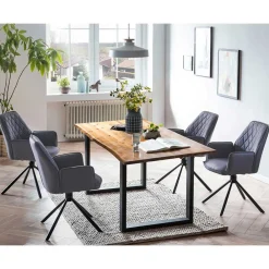 Wohnen Sitzgruppe<Esszimmer Möbelset modern - Bornholma (fünfteilig)