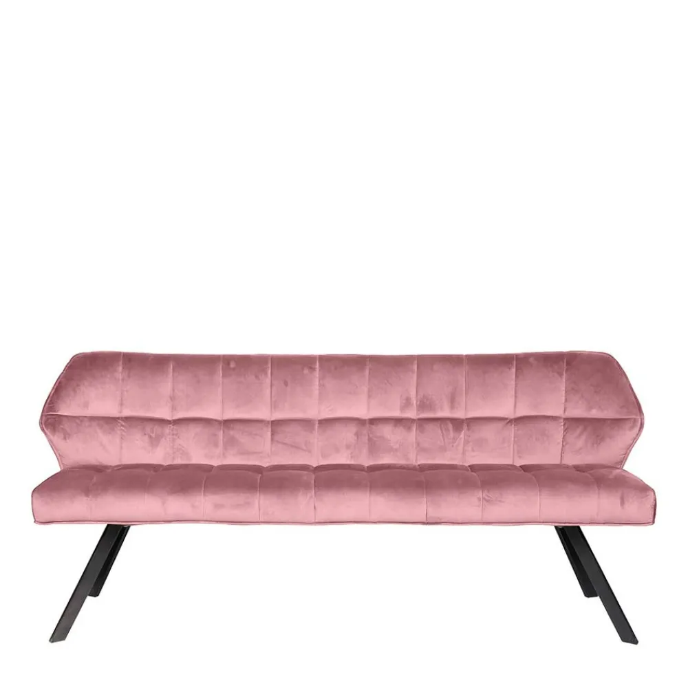 Wohnen Sitzbank<Esszimmer Polsterbank in Rosa Samt - Miobelda