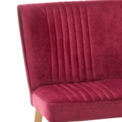 Wohnen Sitzbank<Esszimmer Polsterbank in Velours Pink Dunkel Neo & Eiche