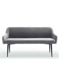 Wohnen Sitzbank<Esszimmer Polsterbank in Grau mit Schwarz - Setta
