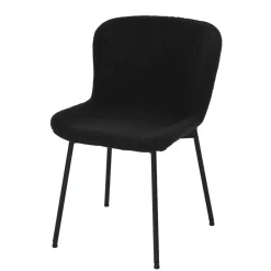 Wohnen Stühle<Esszimmer Polsterstuhl in Schwarz - Caleena (2er Set)