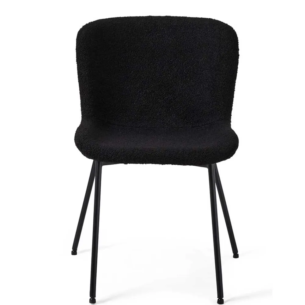 Wohnen Stühle<Esszimmer Polsterstuhl in Schwarz - Caleena (2er Set)