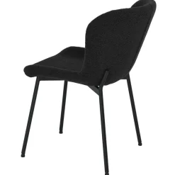 Wohnen Stühle<Esszimmer Polsterstuhl in Schwarz - Caleena (2er Set)