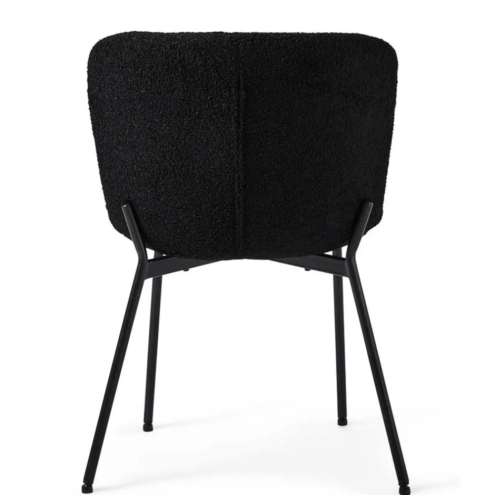 Wohnen Stühle<Esszimmer Polsterstuhl in Schwarz - Caleena (2er Set)