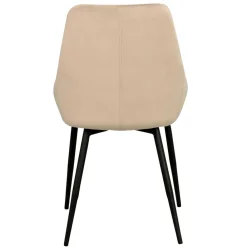 Wohnen Stühle<Esszimmer Samtstuhl in Beige - Vartinique (2er Set)