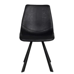Wohnen Stühle<Esszimmer Schalenstuhl in Schwarz Merlin Kunstleder (2er Set)