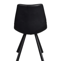 Wohnen Stühle<Esszimmer Schalenstuhl in Schwarz Merlin Kunstleder (2er Set)