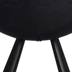 Wohnen Stühle<Esszimmer Schalenstuhl in Schwarz Merlin Kunstleder (2er Set)