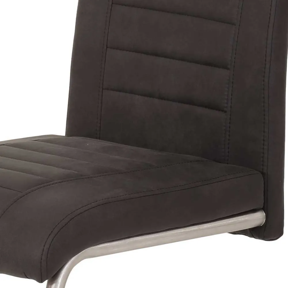 Wohnen Sessel<Esszimmer Schwingstuhl in Anthrazit - Zenca (Set)