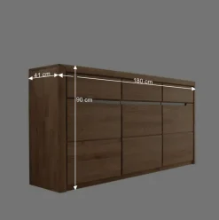 Wohnen Sideboards<Esszimmer Sideboard Croconia aus Wildeiche Massivholz