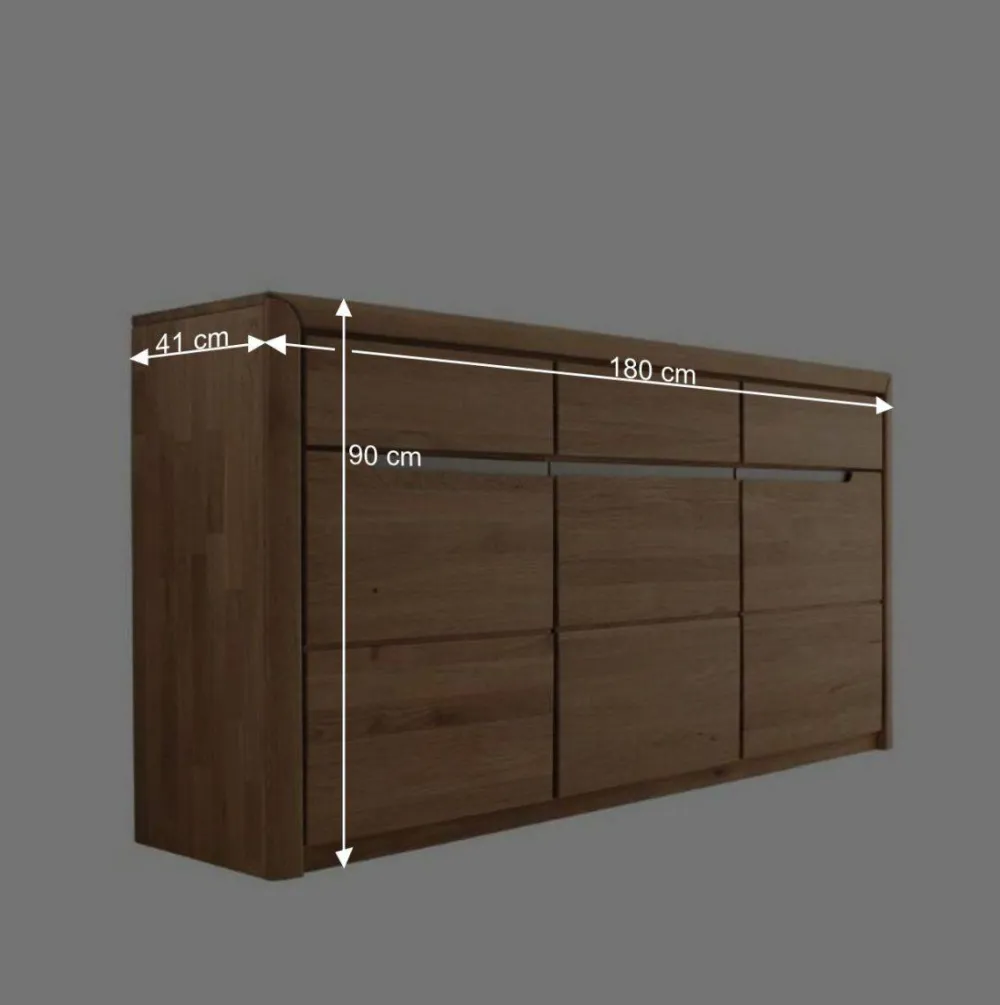 Wohnen Sideboards<Esszimmer Sideboard Croconia aus Wildeiche Massivholz
