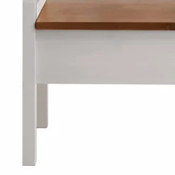 Wohnen Sitzbank<Esszimmer Sitzbank Barlad in Weiß Kiefer massiv