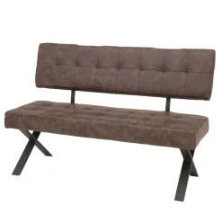 Wohnen Sitzbank<Esszimmer Sitzbank Laticio in Braun Microfaser