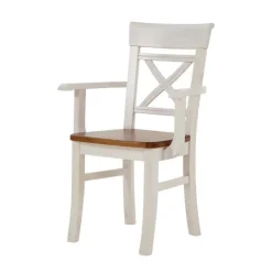 Wohnen Sitzgruppe<Esszimmer Sitzecke Barlad in Weiß Bernstein (vierteilig)