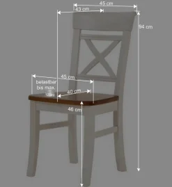 Wohnen Sitzgruppe<Esszimmer Sitzecke Barlad in Weiß Bernstein (vierteilig)