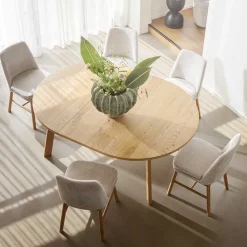 Wohnen Sitzgruppe<Esszimmer Sitzgruppe im Scandi Chic - Rascilda (siebenteilig)