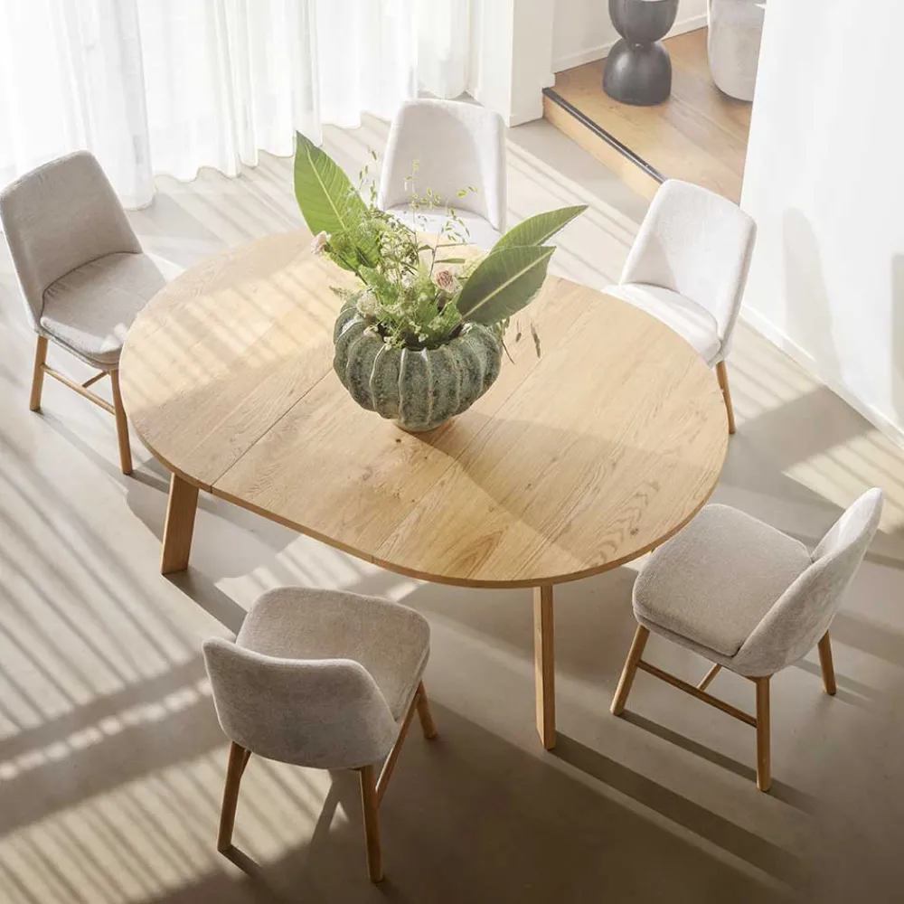Wohnen Sitzgruppe<Esszimmer Sitzgruppe im Scandi Chic - Rascilda (siebenteilig)