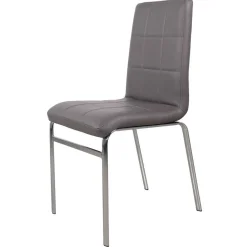 Wohnen Sitzgruppe<Esszimmer Sitzgruppe in Grau & Weiß Sisela mit Kunstleder Stühlen (fünfteilig)