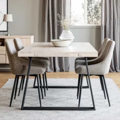 Wohnen Sitzgruppe<Esszimmer Sitzgruppe inklusive vier Stühle - Fuxiata (fünfteilig)